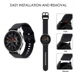 Tech Protect SMOOTHBAND SILICONE λουράκι για Huawei Watch GT, Watch GT2 - 22mm  - ΜΑΥΡΟ